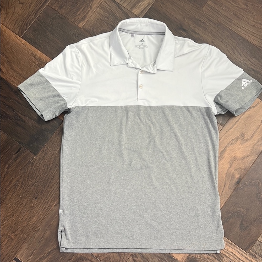 Adidas Men's Gray Polo Golf Shirt size Medium
